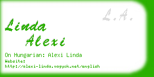 linda alexi business card